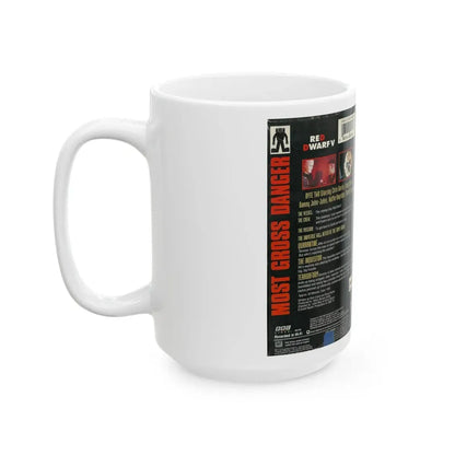 RED DWARF V QUARANTINE (VHS COVER) - White Coffee Mug - Go Mug Yourself