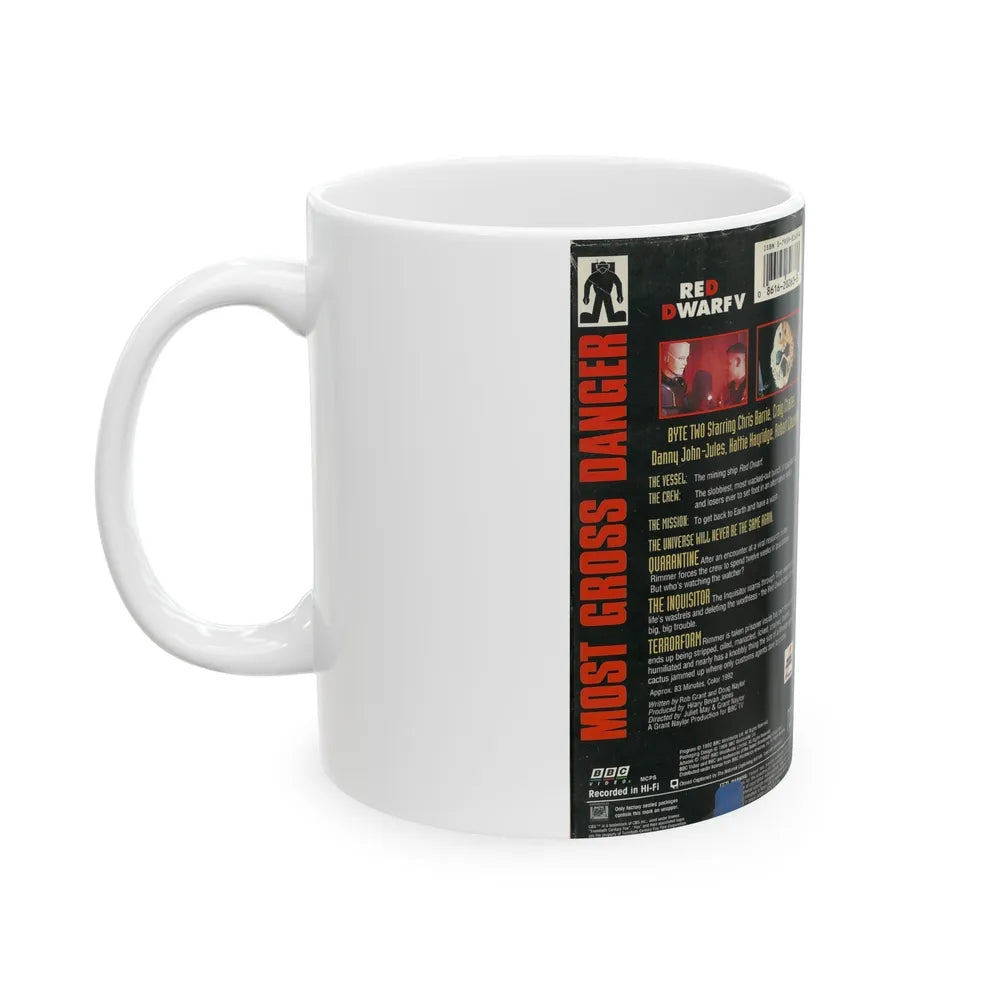 RED DWARF V QUARANTINE (VHS COVER) - White Coffee Mug-Go Mug Yourself