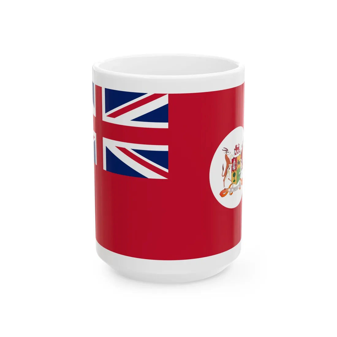 Red Ensign of South Africa 1912-1928 with coat of arms (South Africa) White Coffee Mug 15oz - Go Mug Yourself