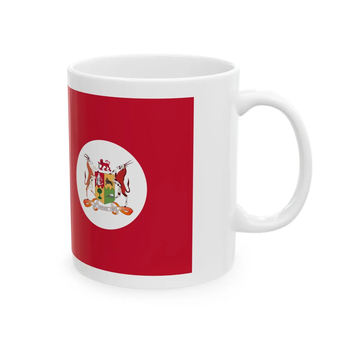 Red Ensign of South Africa 1912-1928 with coat of arms (South Africa) White Coffee Mug - Go Mug Yourself