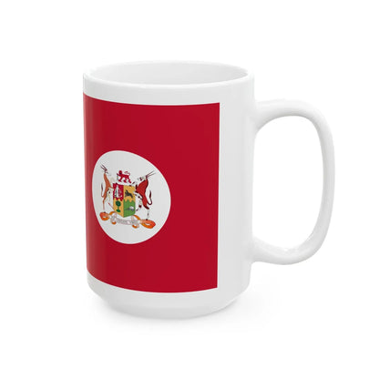 Red Ensign of South Africa 1912-1928 with coat of arms (South Africa) White Coffee Mug - Go Mug Yourself