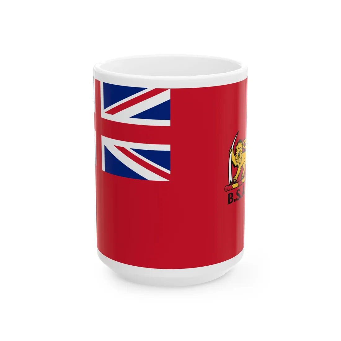 Red Ensign of the British South Africa Company (South Africa) White Coffee Mug 15oz - Go Mug Yourself