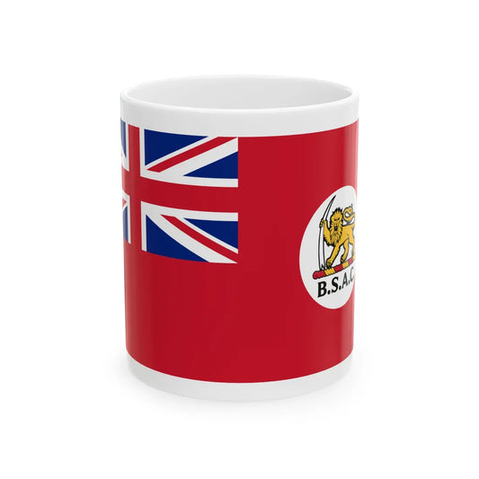 Red Ensign of the British South Africa Company variant (South Africa) White Coffee Mug 11oz - Go Mug Yourself