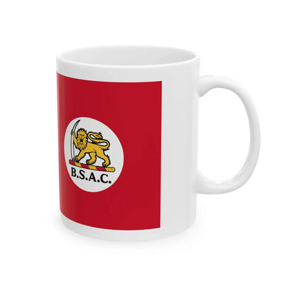 Red Ensign of the British South Africa Company variant (South Africa) White Coffee Mug - Go Mug Yourself