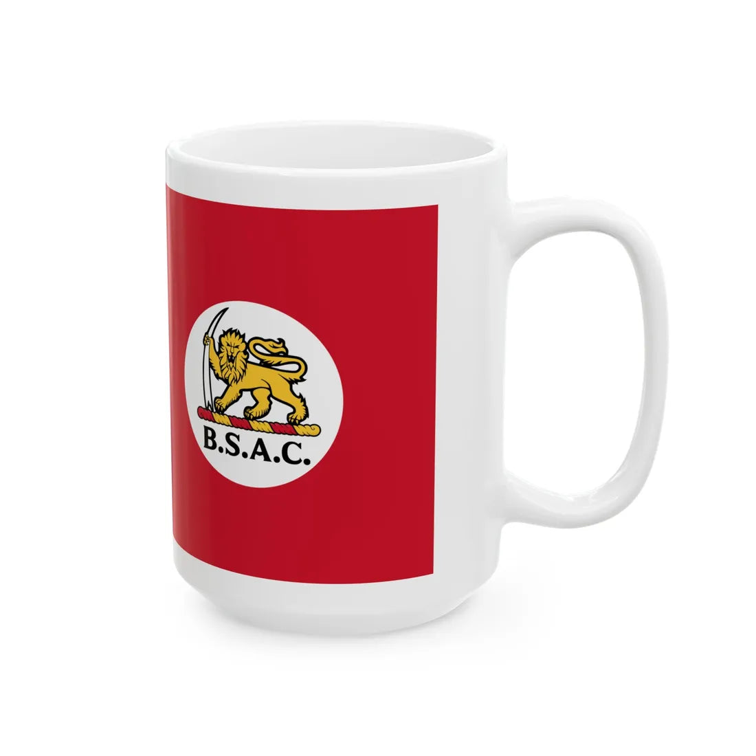 Red Ensign of the British South Africa Company variant (South Africa) White Coffee Mug - Go Mug Yourself