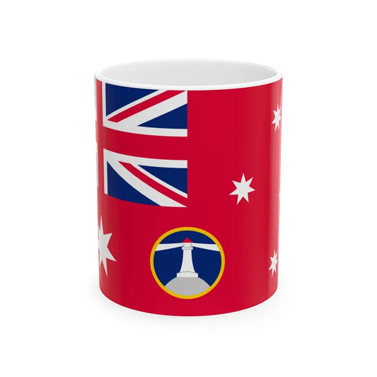 Red Ensign of the Commonwealth Lighthouse Service (Australia) White Coffee Mug 11oz - Go Mug Yourself
