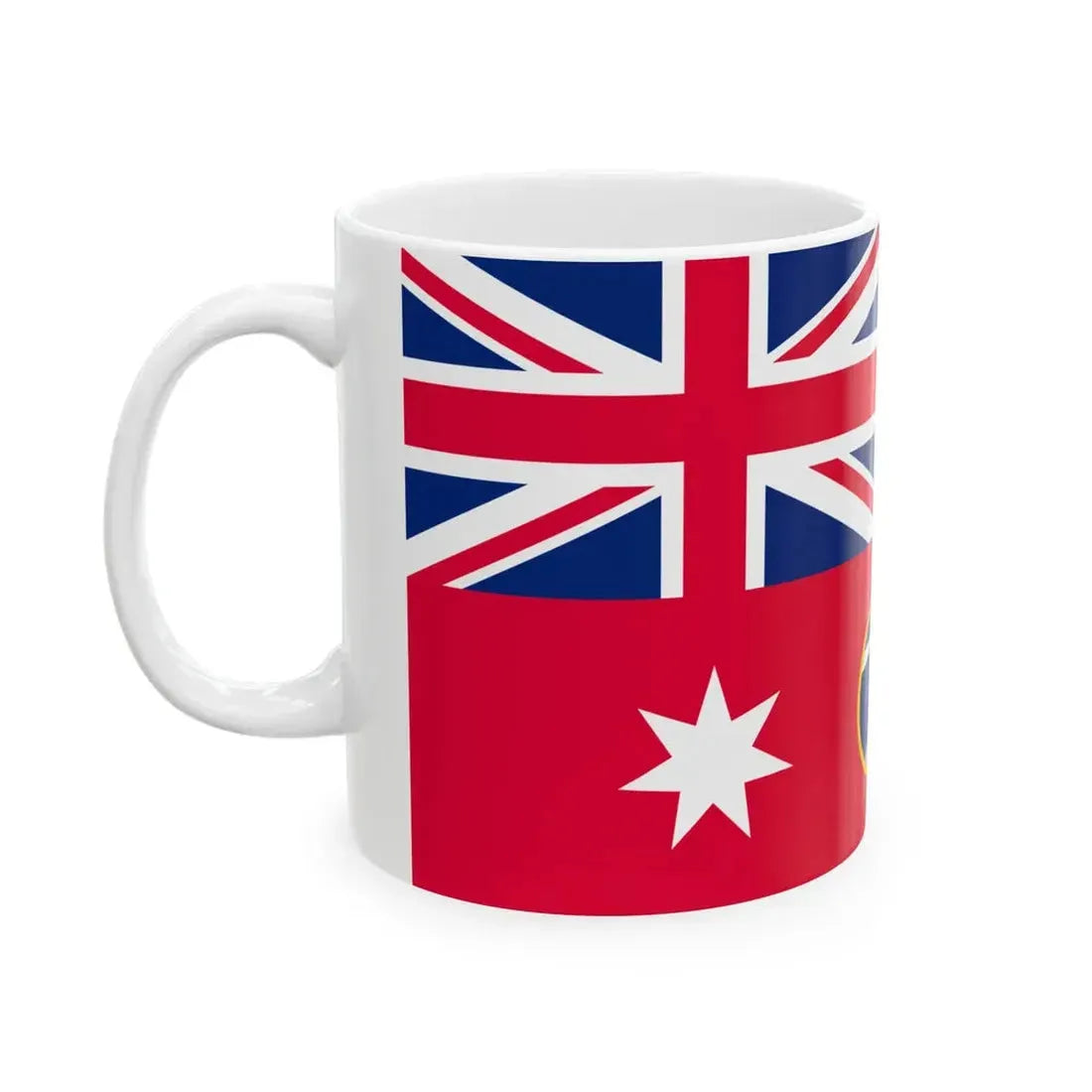 Red Ensign of the Commonwealth Lighthouse Service (Australia) White Coffee Mug - Go Mug Yourself
