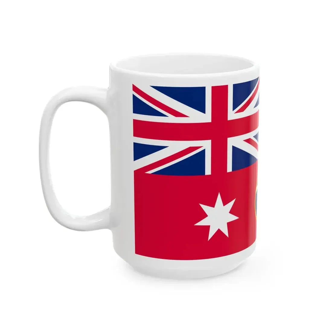 Red Ensign of the Commonwealth Lighthouse Service (Australia) White Coffee Mug - Go Mug Yourself