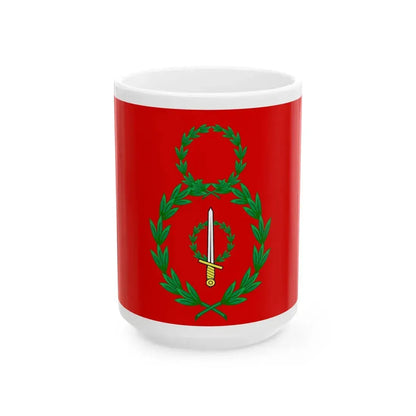 Red flag of Batavia Verlag von Krais und Hoffmann (Netherlands) White Coffee Mug 15oz - Go Mug Yourself