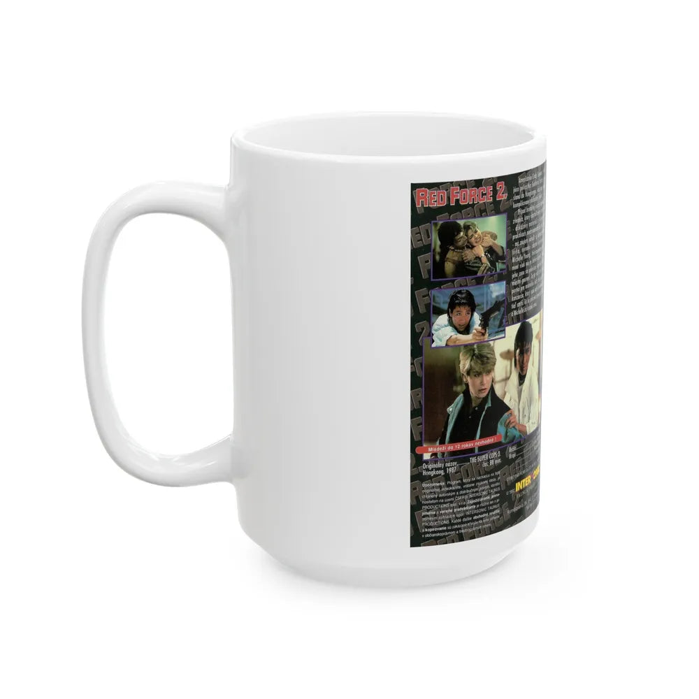 RED FORCE 2 CYNTHIA ROTHROCK MICHELLE KHAN (VHS COVER) - White Coffee Mug-Go Mug Yourself