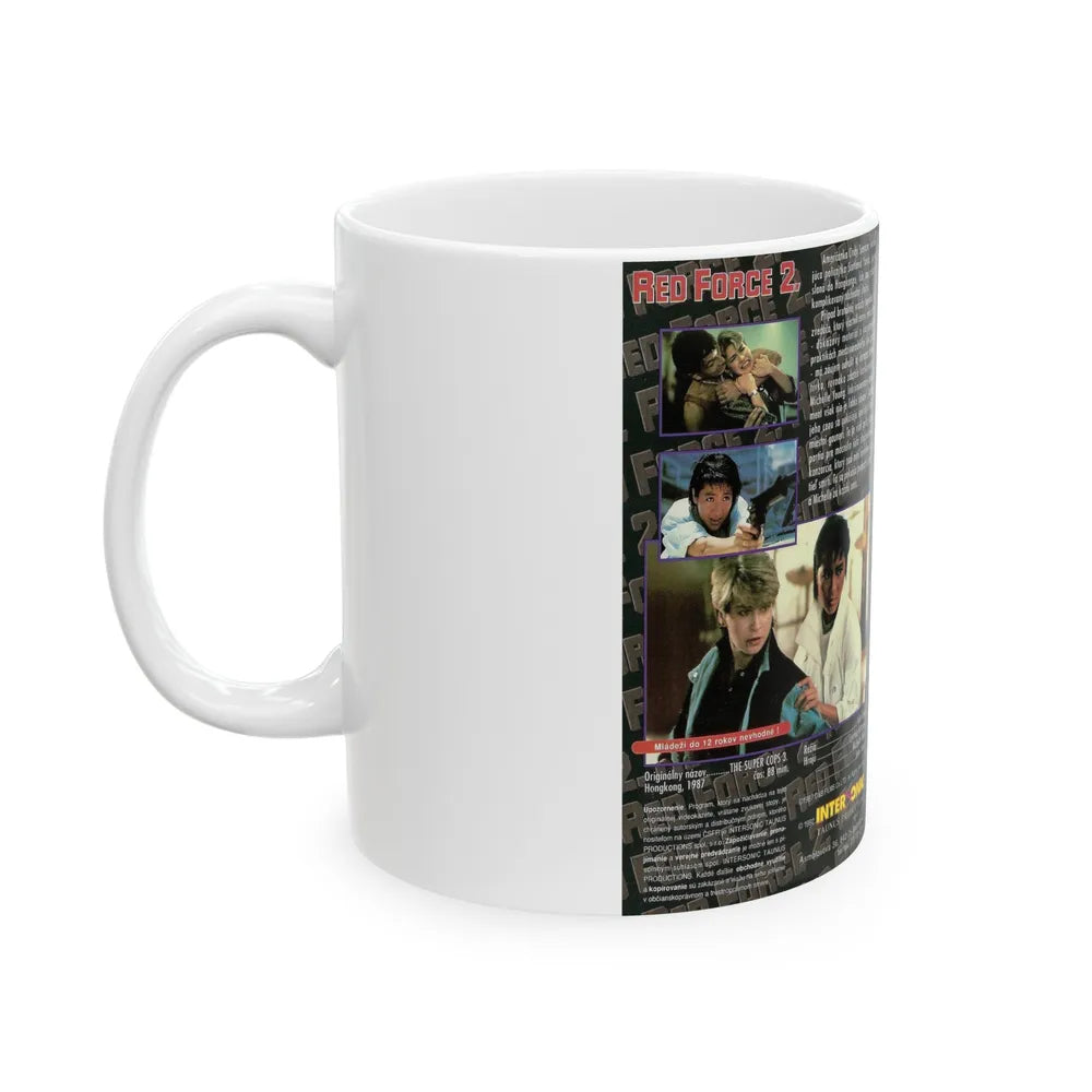 RED FORCE 2 CYNTHIA ROTHROCK MICHELLE KHAN (VHS COVER) - White Coffee Mug-Go Mug Yourself