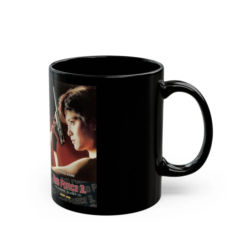 RED FORCE 3 CYNTHIA KHAN (VHS COVER) - Black Coffee Mug-Go Mug Yourself