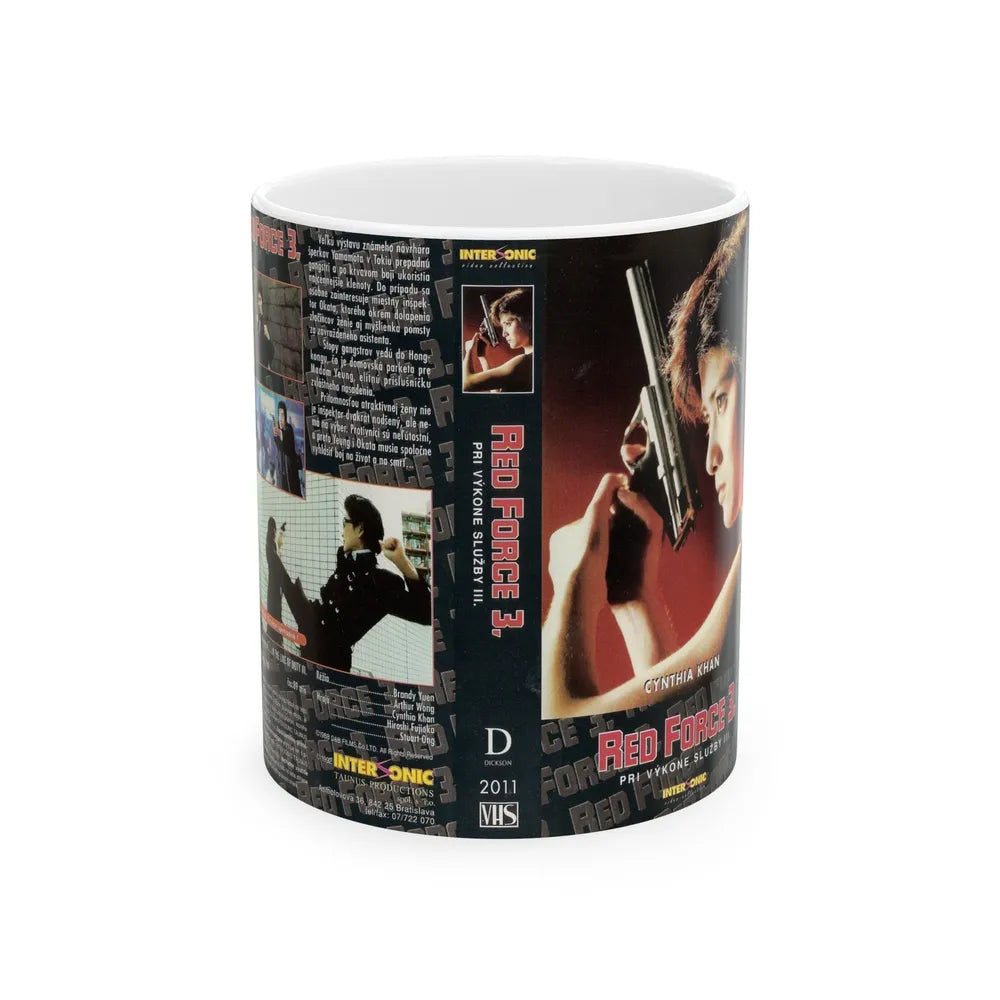 RED FORCE 3 CYNTHIA KHAN (VHS COVER) - White Coffee Mug-11oz-Go Mug Yourself