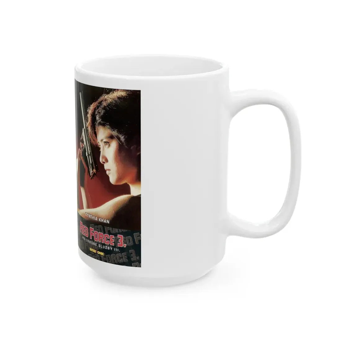 RED FORCE 3 CYNTHIA KHAN (VHS COVER) - White Coffee Mug - Go Mug Yourself