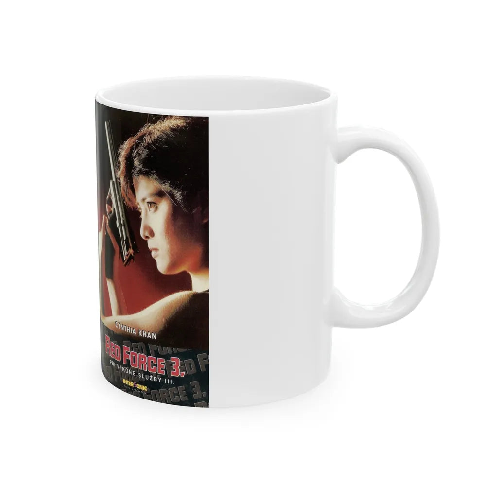 RED FORCE 3 CYNTHIA KHAN (VHS COVER) - White Coffee Mug-Go Mug Yourself