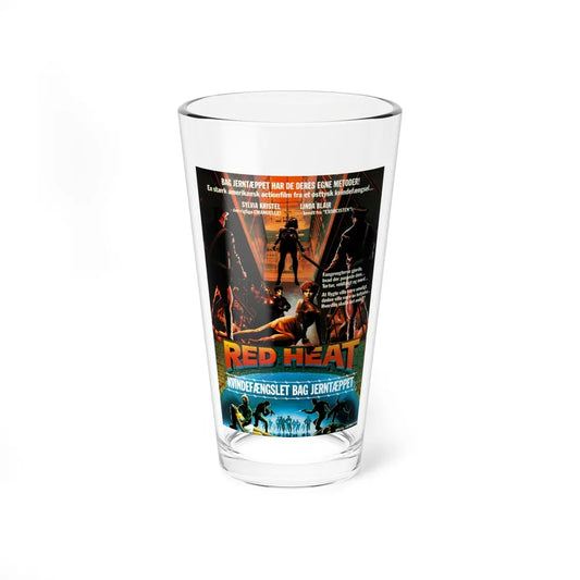 RED HEAT (DANISH) 1988 Movie Poster - Pint Glass 16oz-16oz-Go Mug Yourself