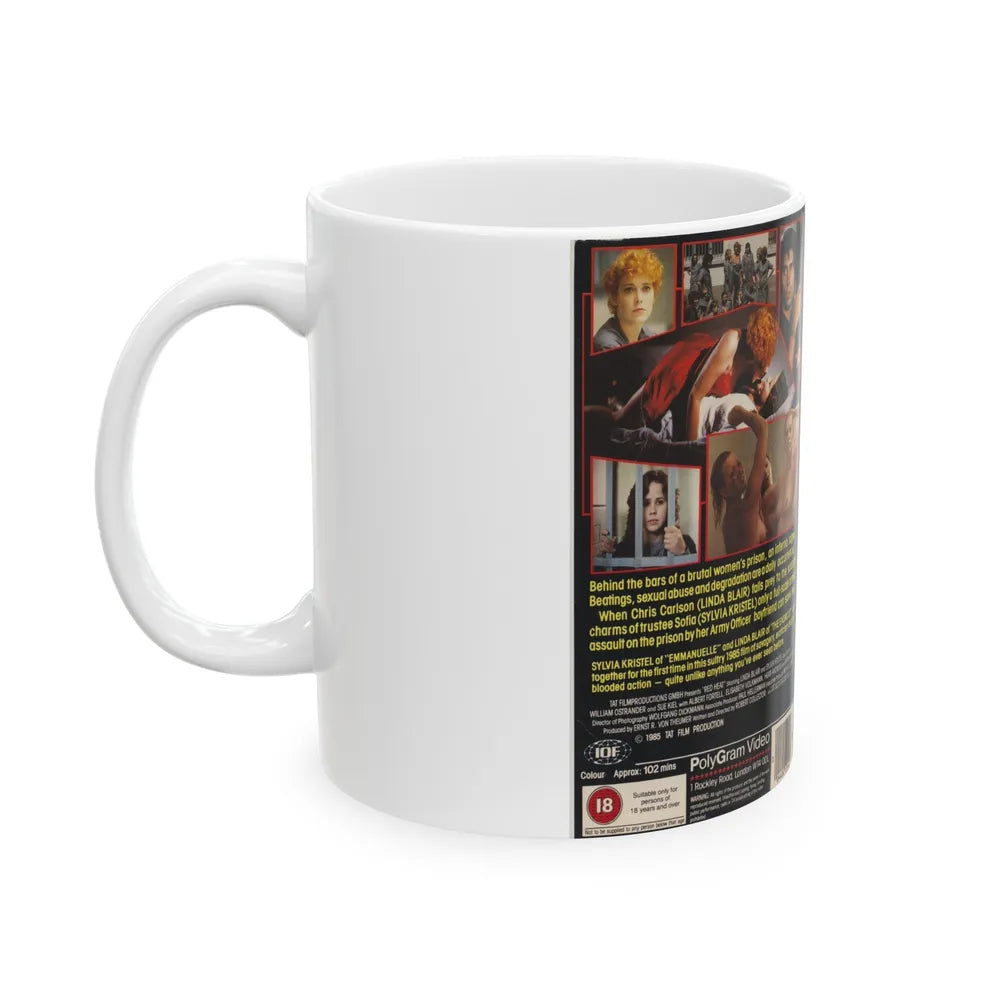 RED HEAT LINDA BLAIR (VHS COVER) - White Coffee Mug-Go Mug Yourself