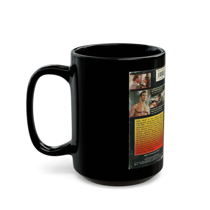 RED HEAT SCHWARZENEGGER (VHS COVER) - Black Coffee Mug-Go Mug Yourself