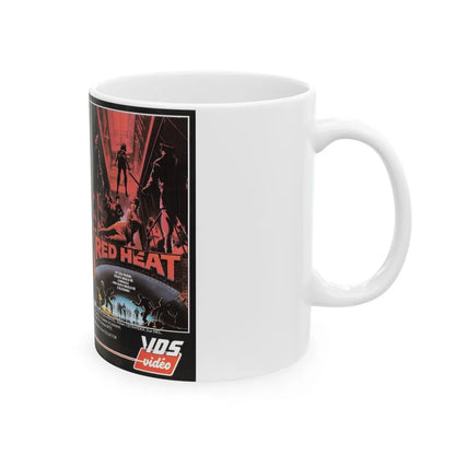 RED HEAT VDS VIDEO (VHS COVER) - White Coffee Mug-Go Mug Yourself