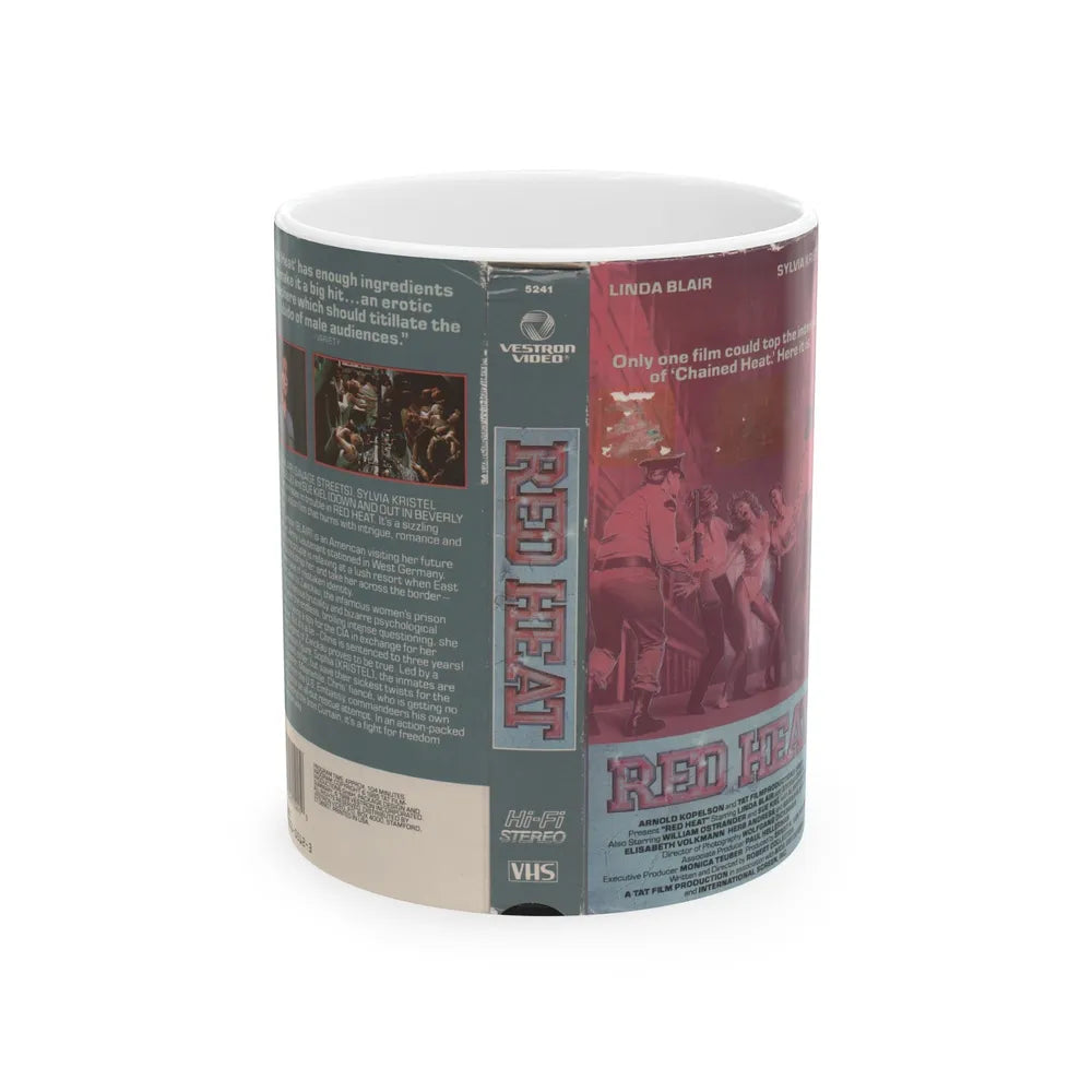 RED HEAT (VHS COVER) - White Coffee Mug-11oz-Go Mug Yourself