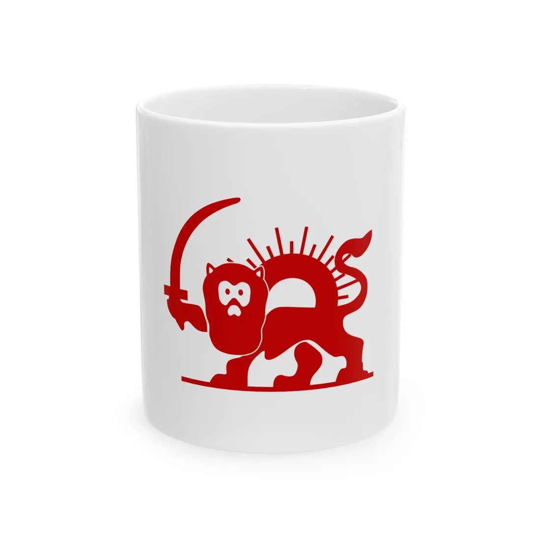 Red Lion with Sun (Iran) White Coffee Mug 11oz - Go Mug Yourself