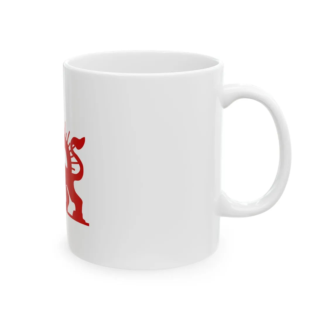 Red Lion with Sun (Iran) White Coffee Mug - Go Mug Yourself