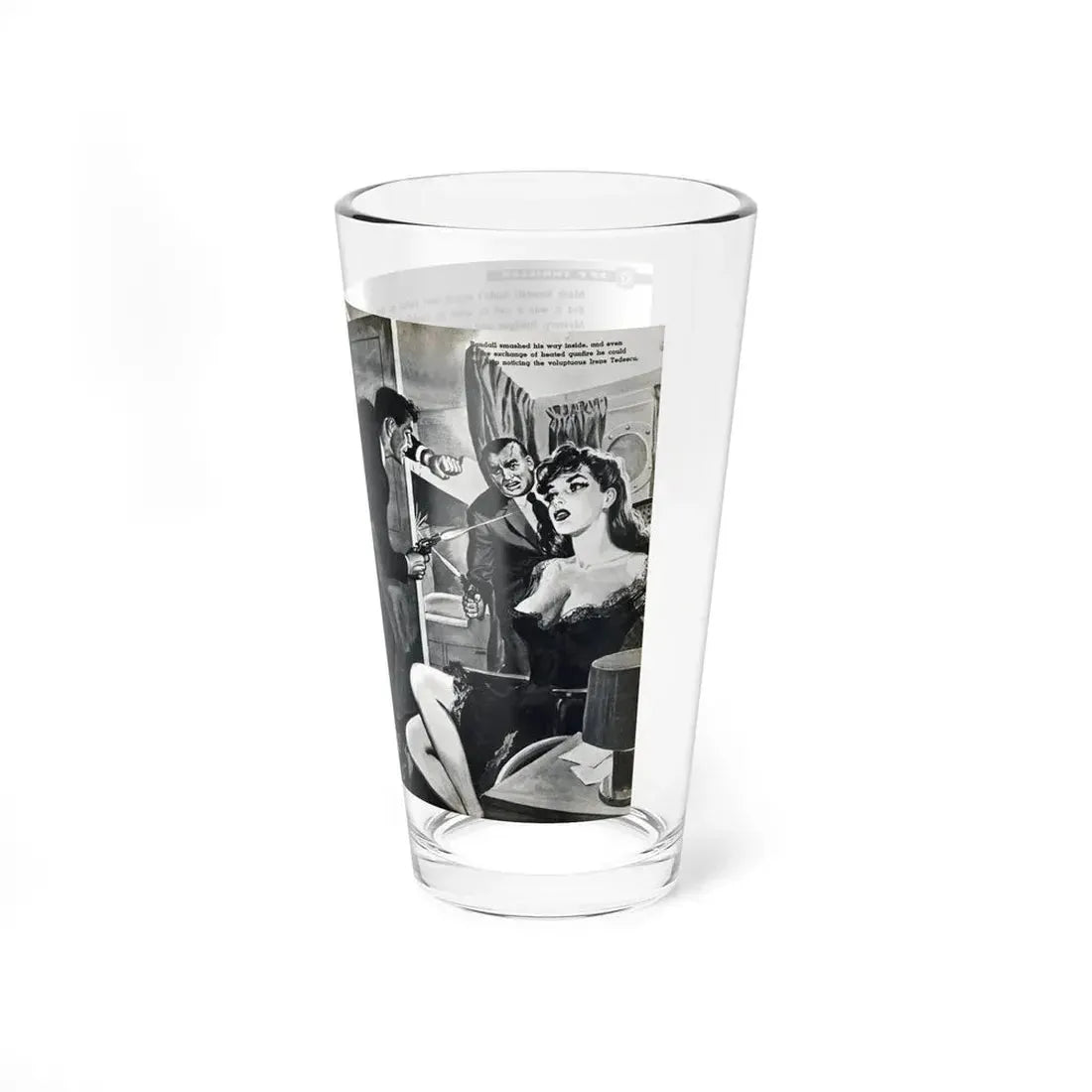 Red Means Blood, Private Eye, November 1959 (Magazine Illustration) Pint Glass 16oz - Go Mug Yourself