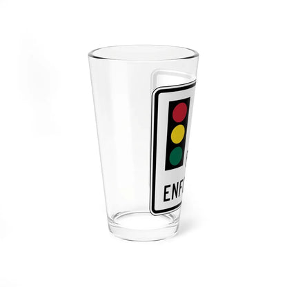 RED PHOTO ENFORCED Delaware R10-19-DE (Delaware) (Road Sign) Pint Glass 16oz - Go Mug Yourself