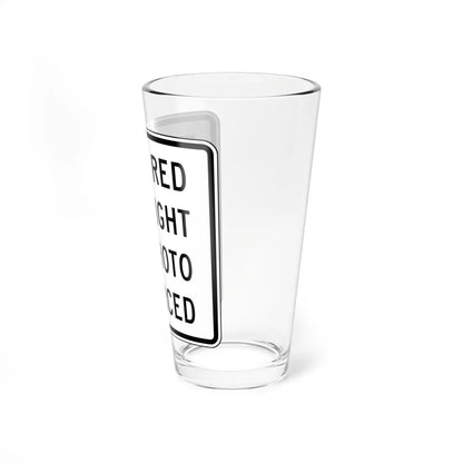 RED PHOTO ENFORCED Delaware R10-19-DE (Delaware) (Road Sign) Pint Glss 16oz - Go Mug Yourself