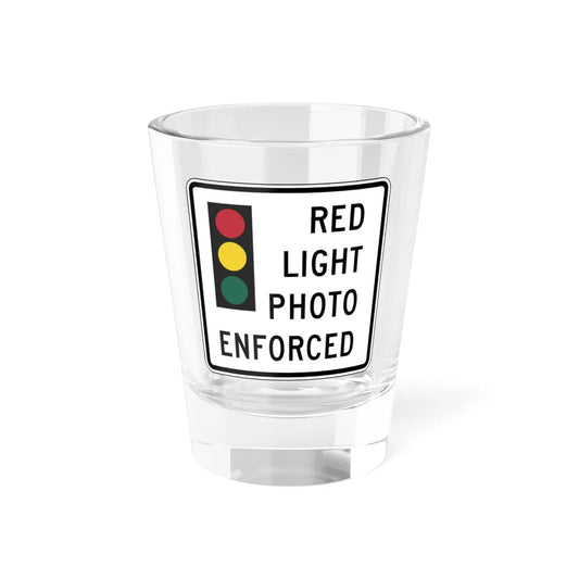 RED PHOTO ENFORCED Delaware R10-19-DE (Delaware) (Road Sign) Shot Glass 1.5oz 1.5oz - Go Mug Yourself