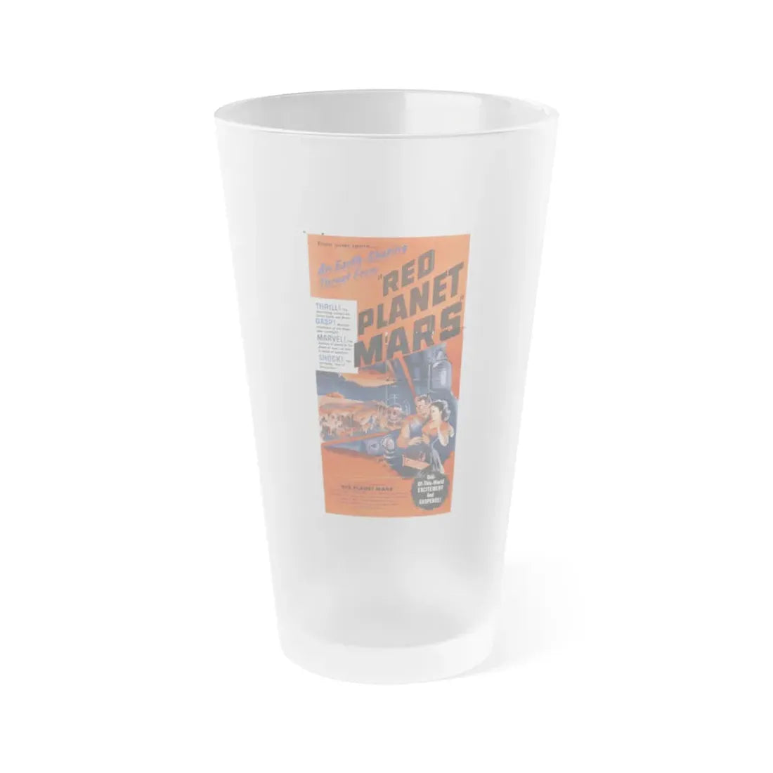RED PLANET MARS (2) 1952 Movie Poster - Frosted Pint Glass 16oz Default Title - Go Mug Yourself