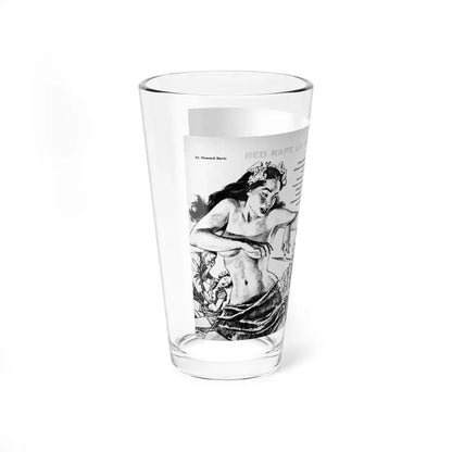 Red Rape of the Chinese Girl Guerillas, Men In Adventure, June 1968 (Magazine Illustration) Pint Glass 16oz - Go Mug Yourself
