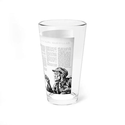 Red Rape of the Chinese Girl Guerillas, Men In Adventure, June 1968 (Magazine Illustration) Pint Glass 16oz - Go Mug Yourself