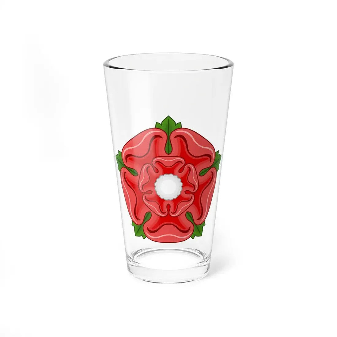 Red Rose Badge of Lancaster - Pint Glass 16oz 16oz - Go Mug Yourself