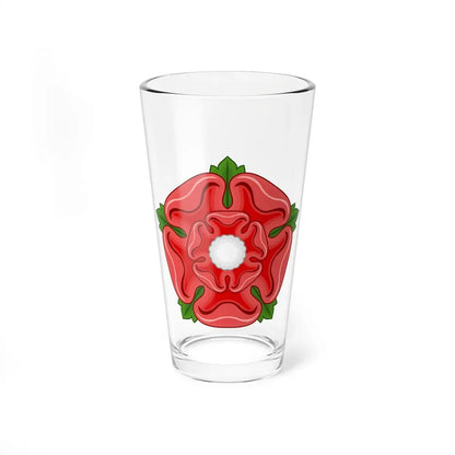 Red Rose Badge of Lancaster - Pint Glass 16oz 16oz - Go Mug Yourself