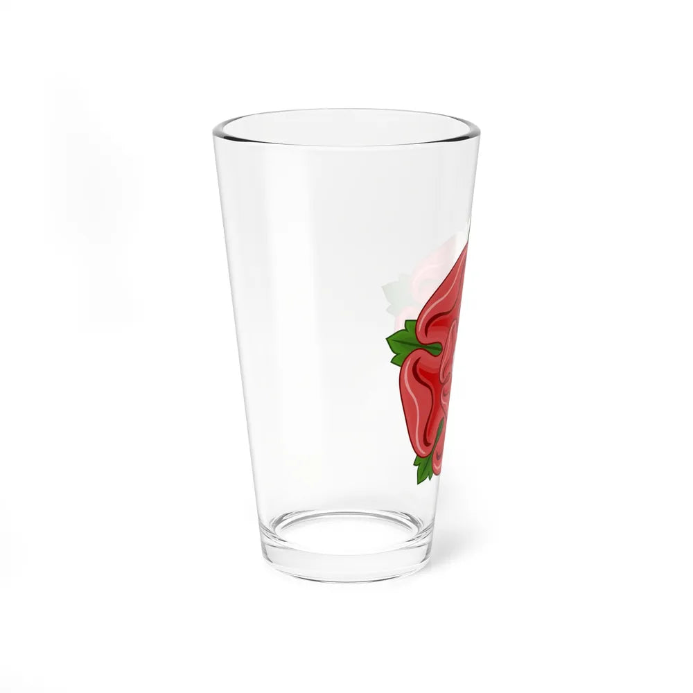 Red Rose Badge of Lancaster - Pint Glass 16oz-Go Mug Yourself