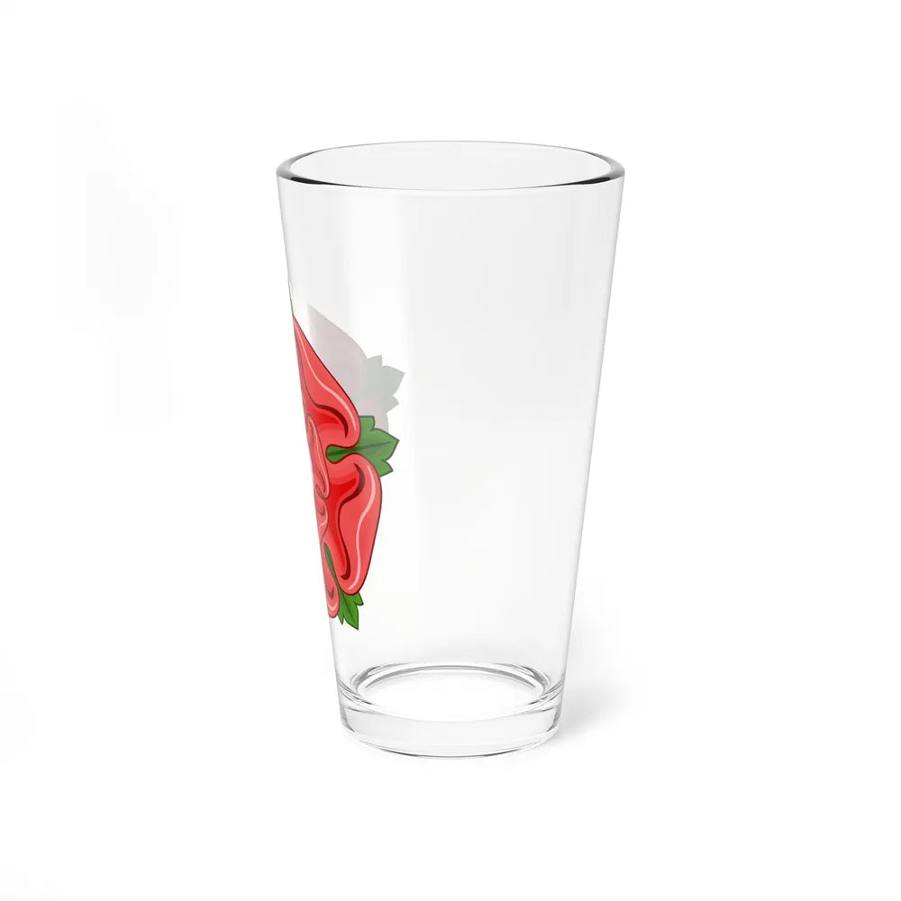 Red Rose Badge of Lancaster - Pint Glass 16oz-Go Mug Yourself