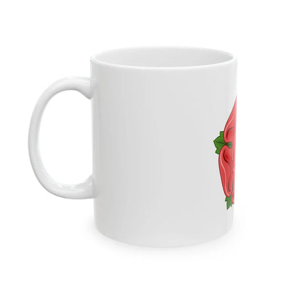 Red Rose Badge of Lancaster - White Coffee Mug - Go Mug Yourself