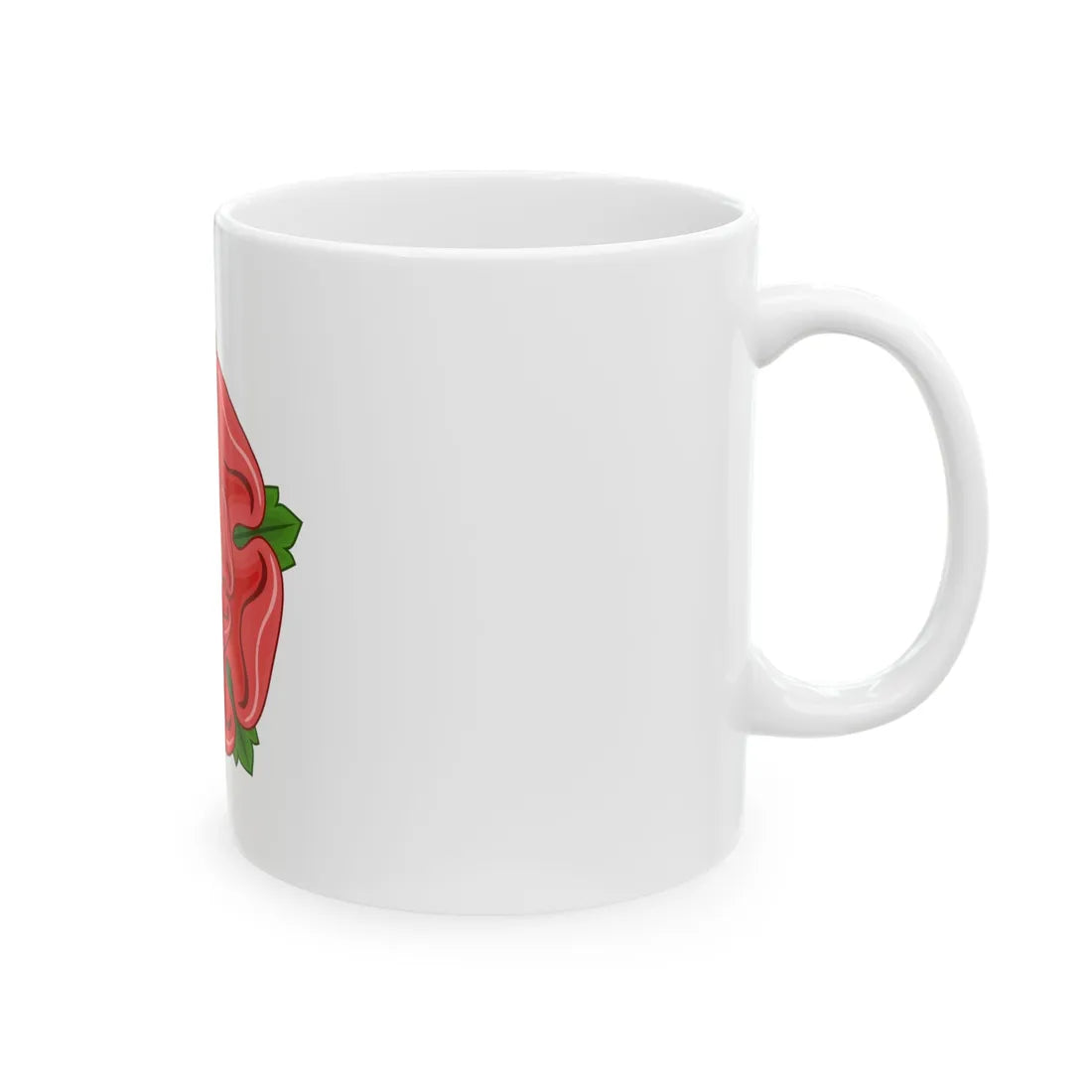 Red Rose Badge of Lancaster - White Coffee Mug - Go Mug Yourself