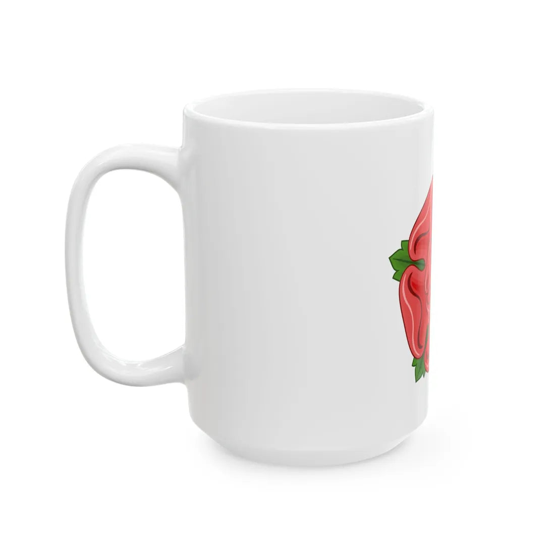 Red Rose Badge of Lancaster - White Coffee Mug - Go Mug Yourself