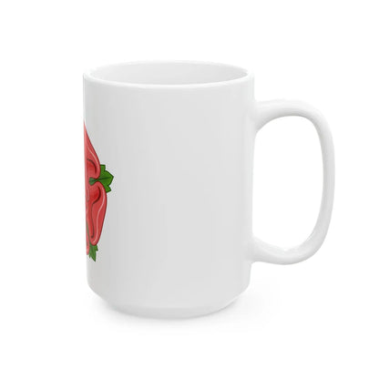 Red Rose Badge of Lancaster - White Coffee Mug - Go Mug Yourself