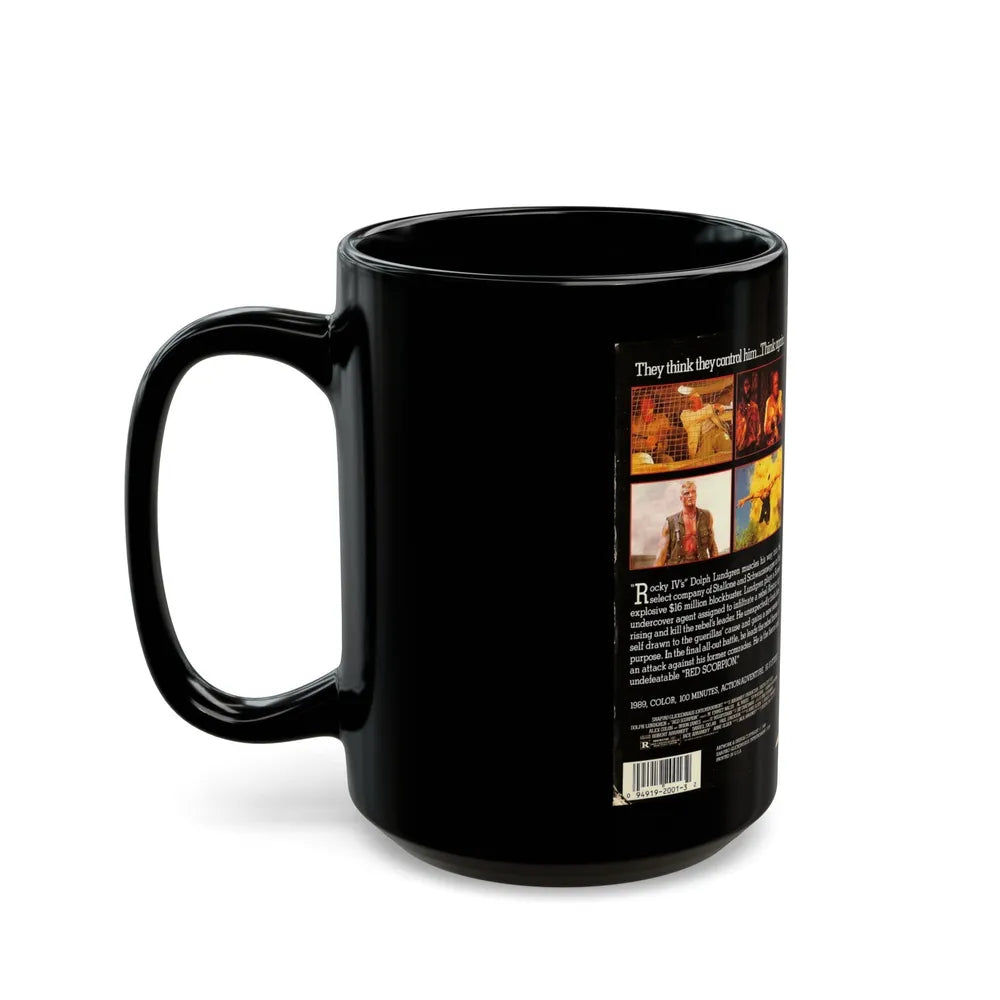 RED SCORPION (VHS COVER) - Black Coffee Mug-Go Mug Yourself