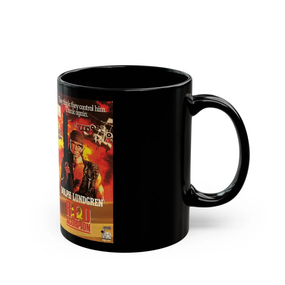 RED SCORPION (VHS COVER) - Black Coffee Mug-Go Mug Yourself