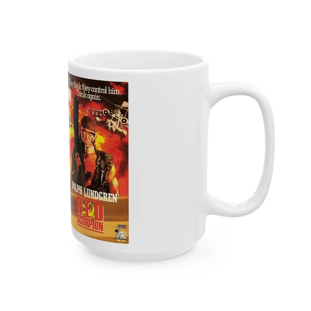 RED SCORPION (VHS COVER) - White Coffee Mug-Go Mug Yourself