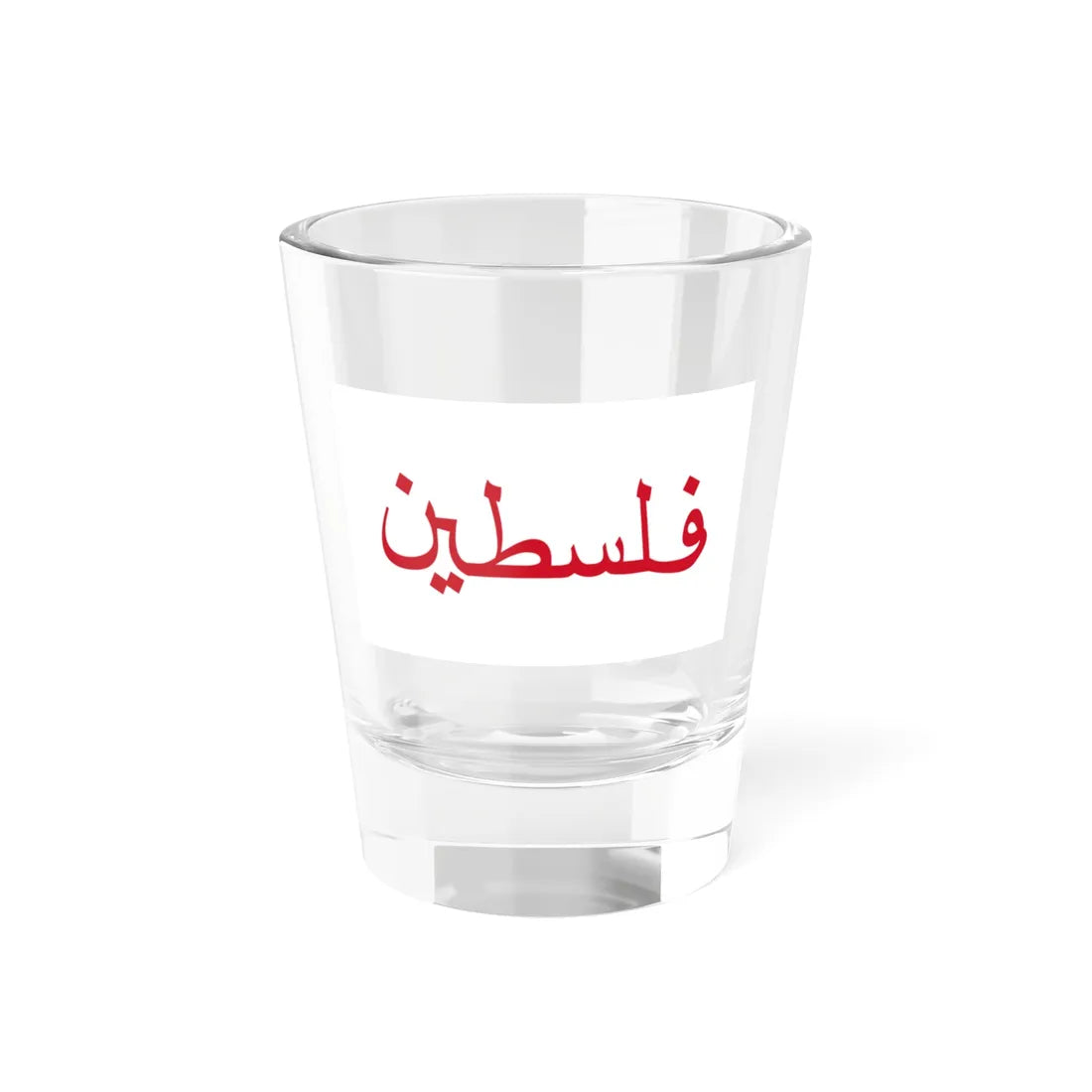 Red script Palestine flag (Palestine) Shot Glass 1.5oz 1.5oz - Go Mug Yourself