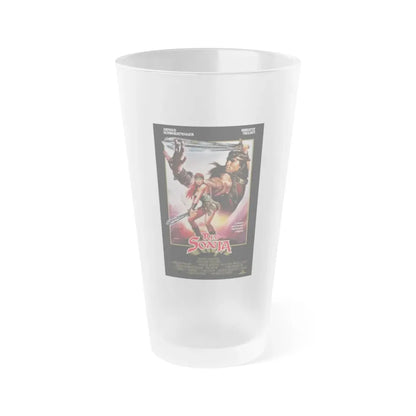 RED SONJA 1985 Movie Poster - Frosted Pint Glass 16oz Default Title - Go Mug Yourself