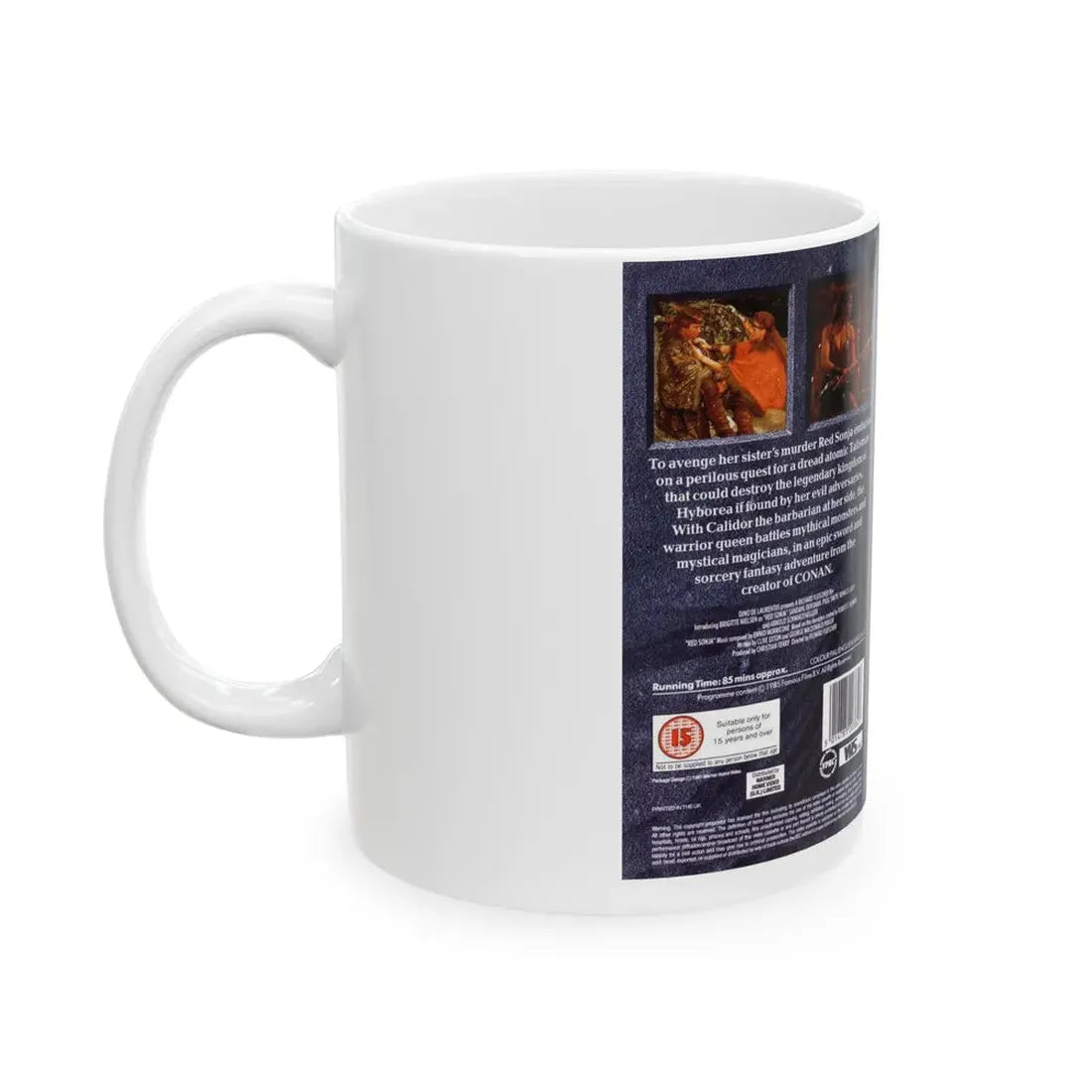 RED SONJA (VHS COVER) - White Coffee Mug - Go Mug Yourself