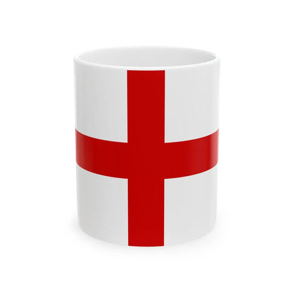 Red St Georges Cross (Germany) White Coffee Mug 11oz - Go Mug Yourself