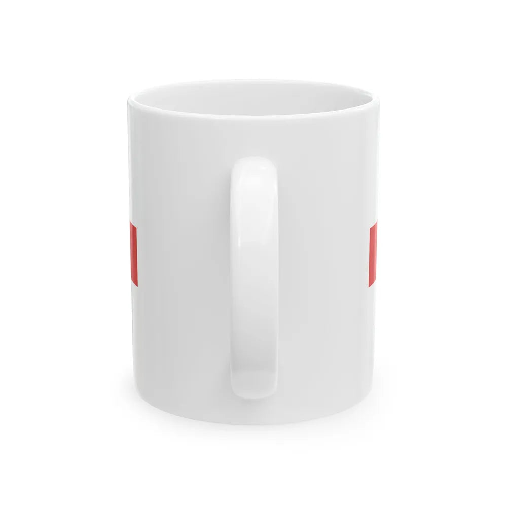 Red St Georges Cross (Germany) White Coffee Mug - Go Mug Yourself