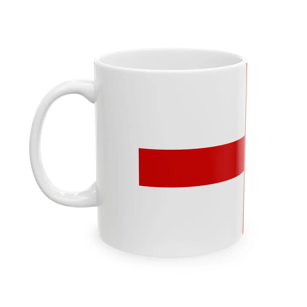 Red St Georges Cross (Germany) White Coffee Mug - Go Mug Yourself